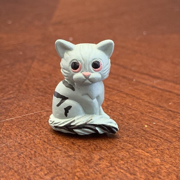 Set of 5 Miniature 1” Plastic Cats - Cute Collectible Figurines, Multicolored - Picture 6 of 7